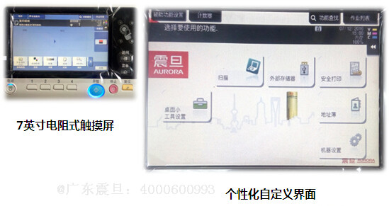 震旦复印机ADC225系列操作界面-广东震旦